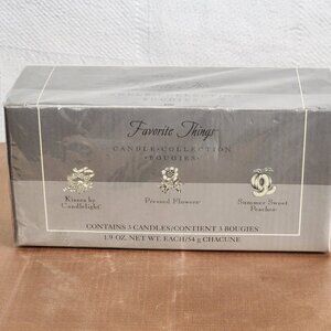 Mary Kay Favorite Things Three 1.9oz Candle Collection Candlelight Flowers Peach